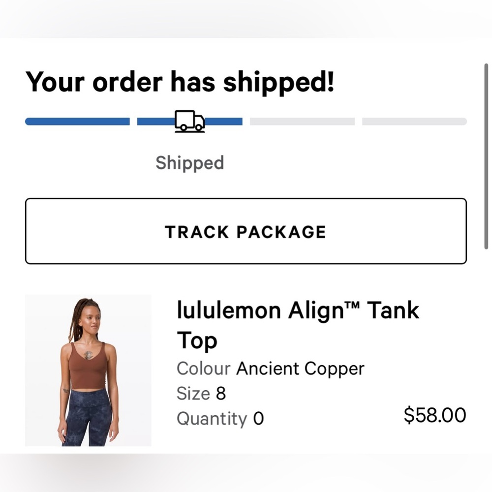 Lululemon align tank top - ancient copper